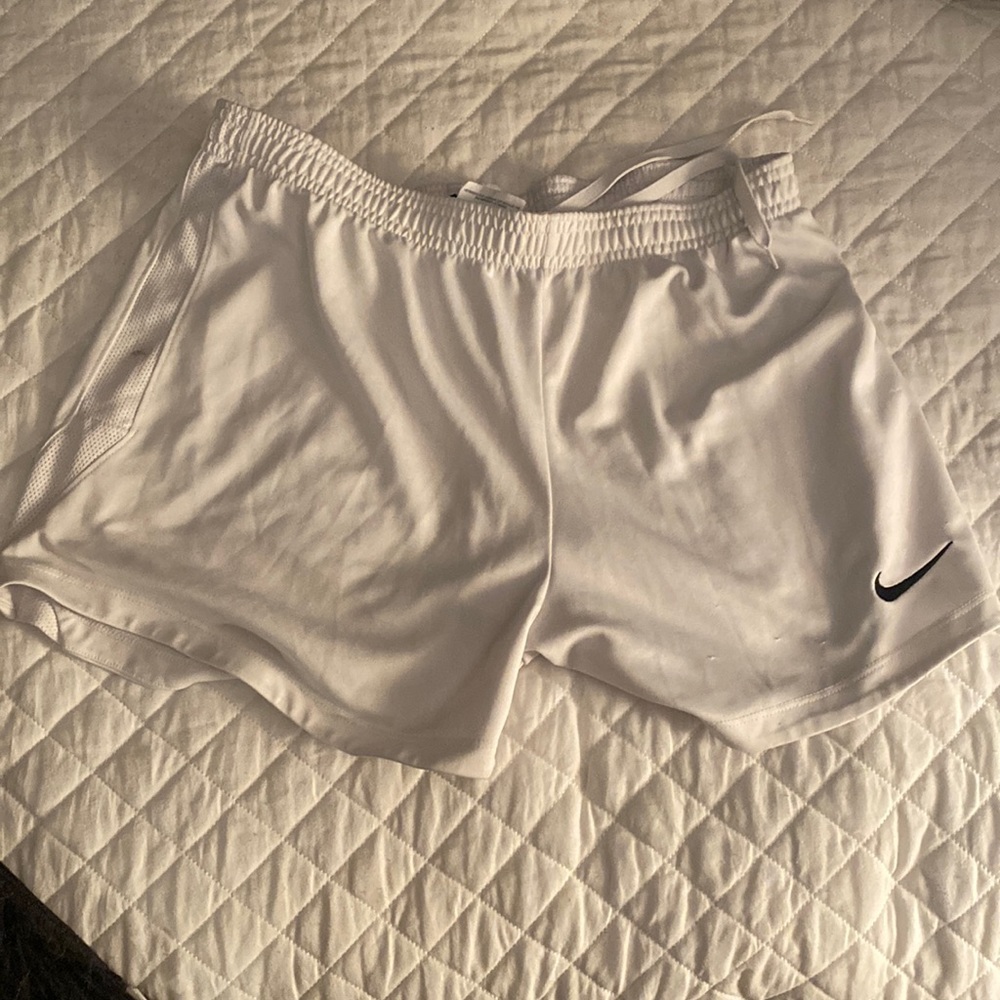 Nike sports shorts, white